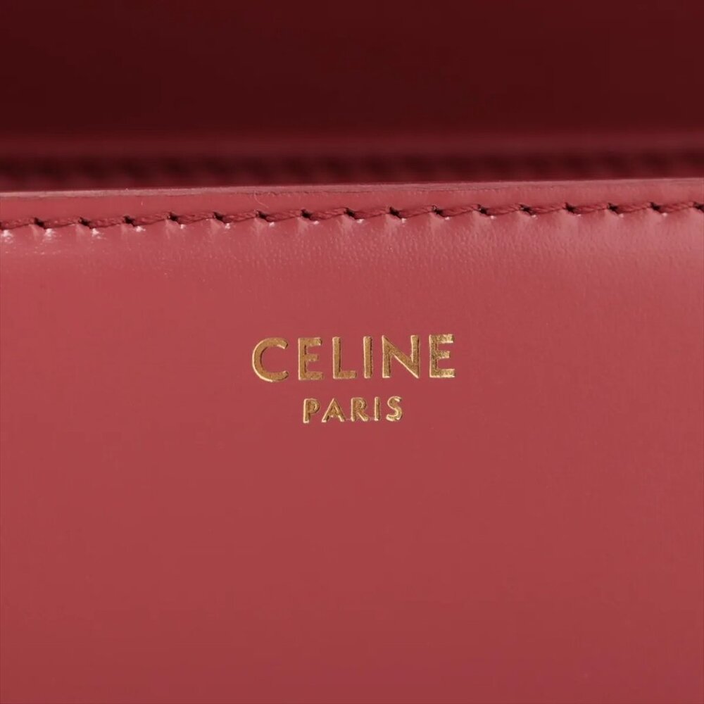 Celine Triomphe teen Leather Shoulder bag Pink - Picture 8 of 15